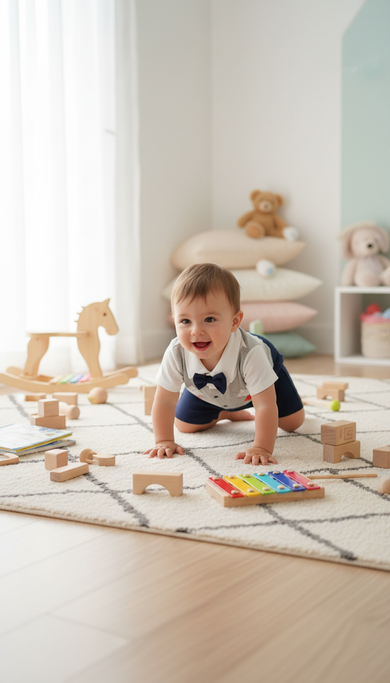Crawling Baby Product Lifestyle Photography
