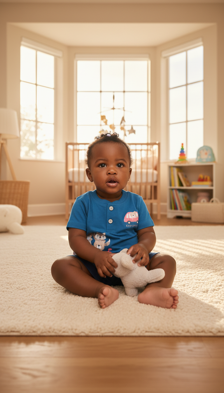 Baby in Nursery Lifestyle Product Photography