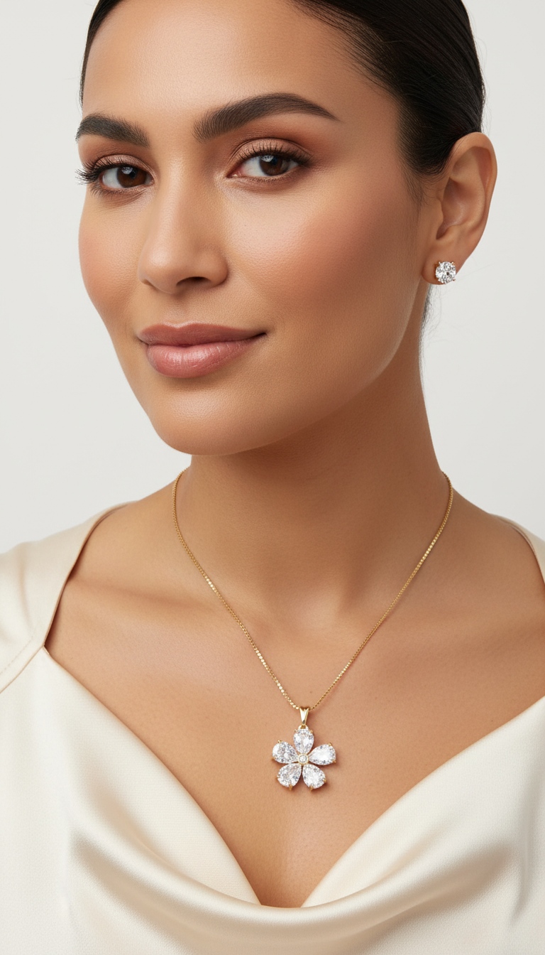 Flower Pendant Necklace Jewelry Photography