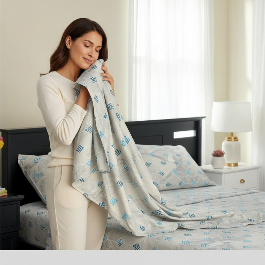 Patterned Bedding Lifestyle Product Photography