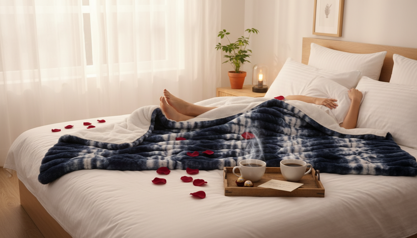 Tie-Dye Faux Fur Throw Blanket