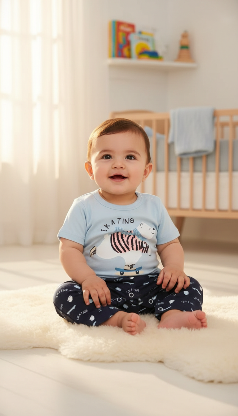 Baby Skating Romper Cotton Apparel