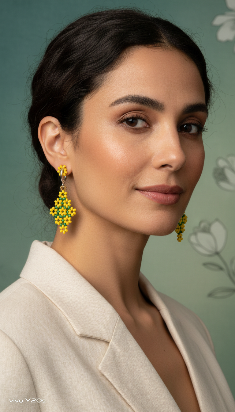 Beaded Flower Earrings