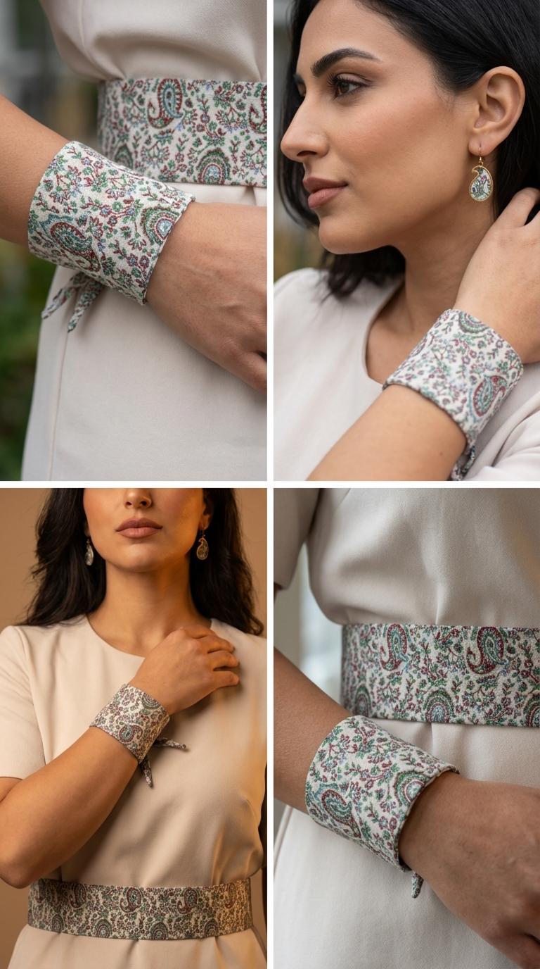 Paisley Cuff Bracelet Fashion Product Photography