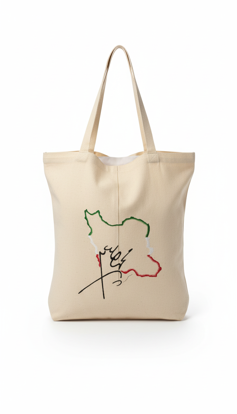 Tote bag with map design
