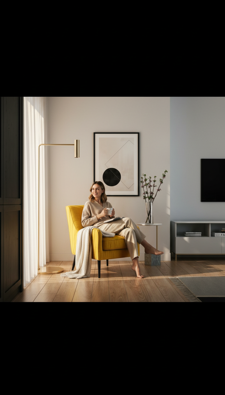 Yellow Velvet Armchair