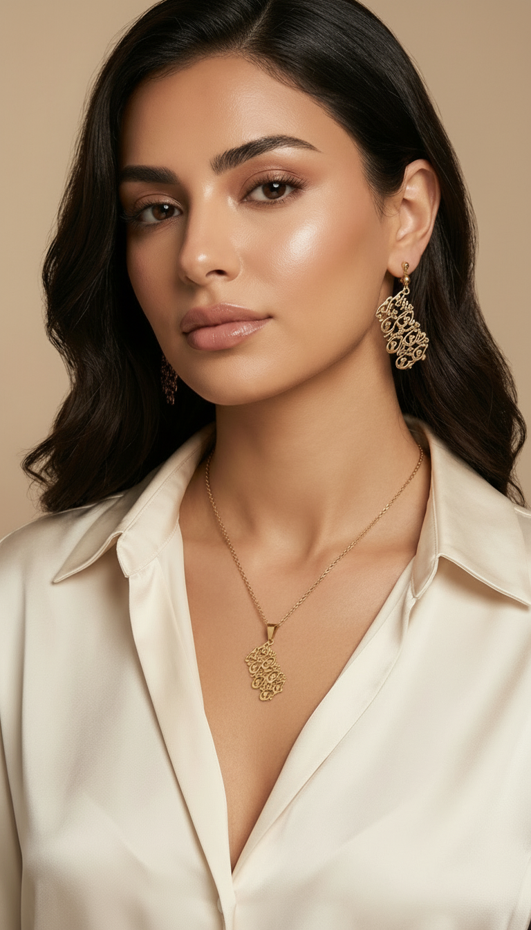 Gold Filigree Jewelry Fashion Photography