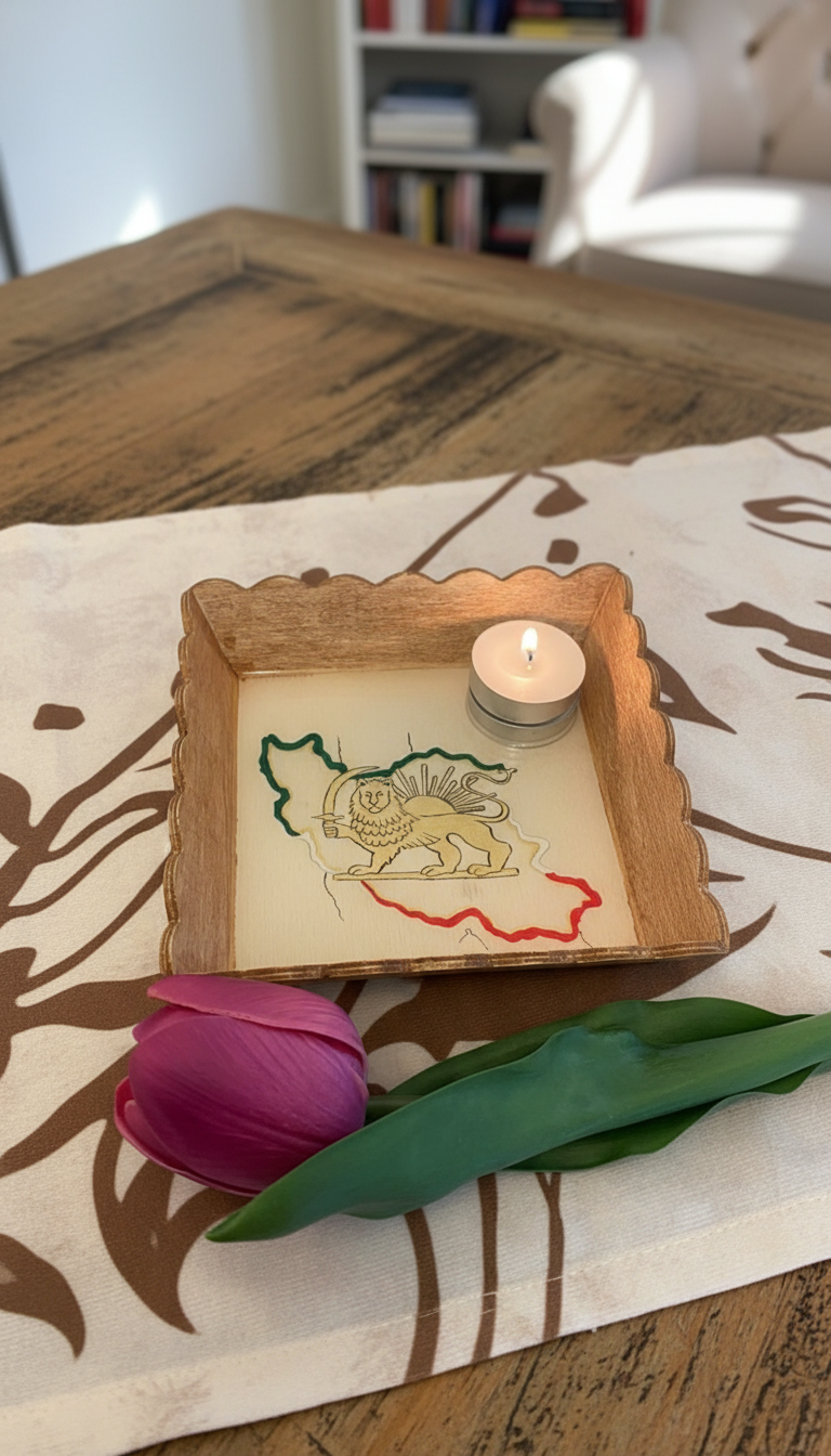 Iran Map Tray Still Life Photography