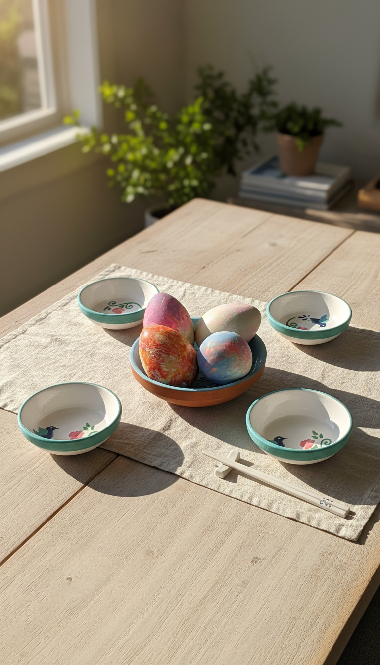 Dyed Easter Eggs Still Life Food Photography