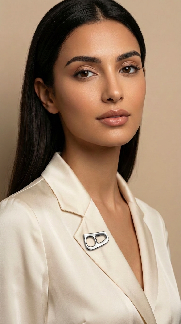 Modern Brooch Editorial Fashion Photography