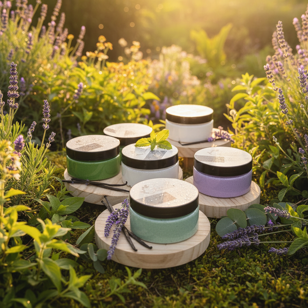 Natural Body Scrubs Product Photography