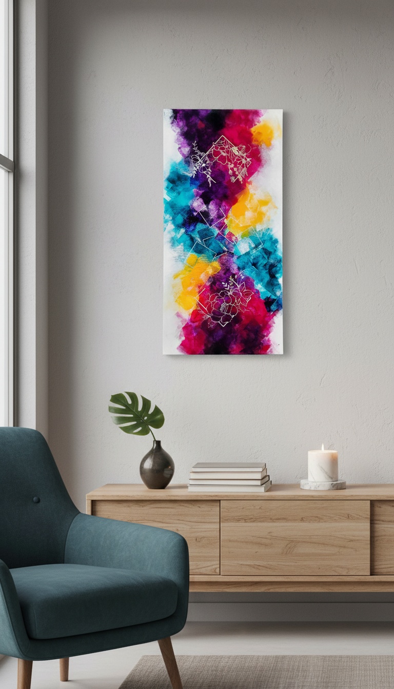 Abstract Watercolor Painting AI Photography