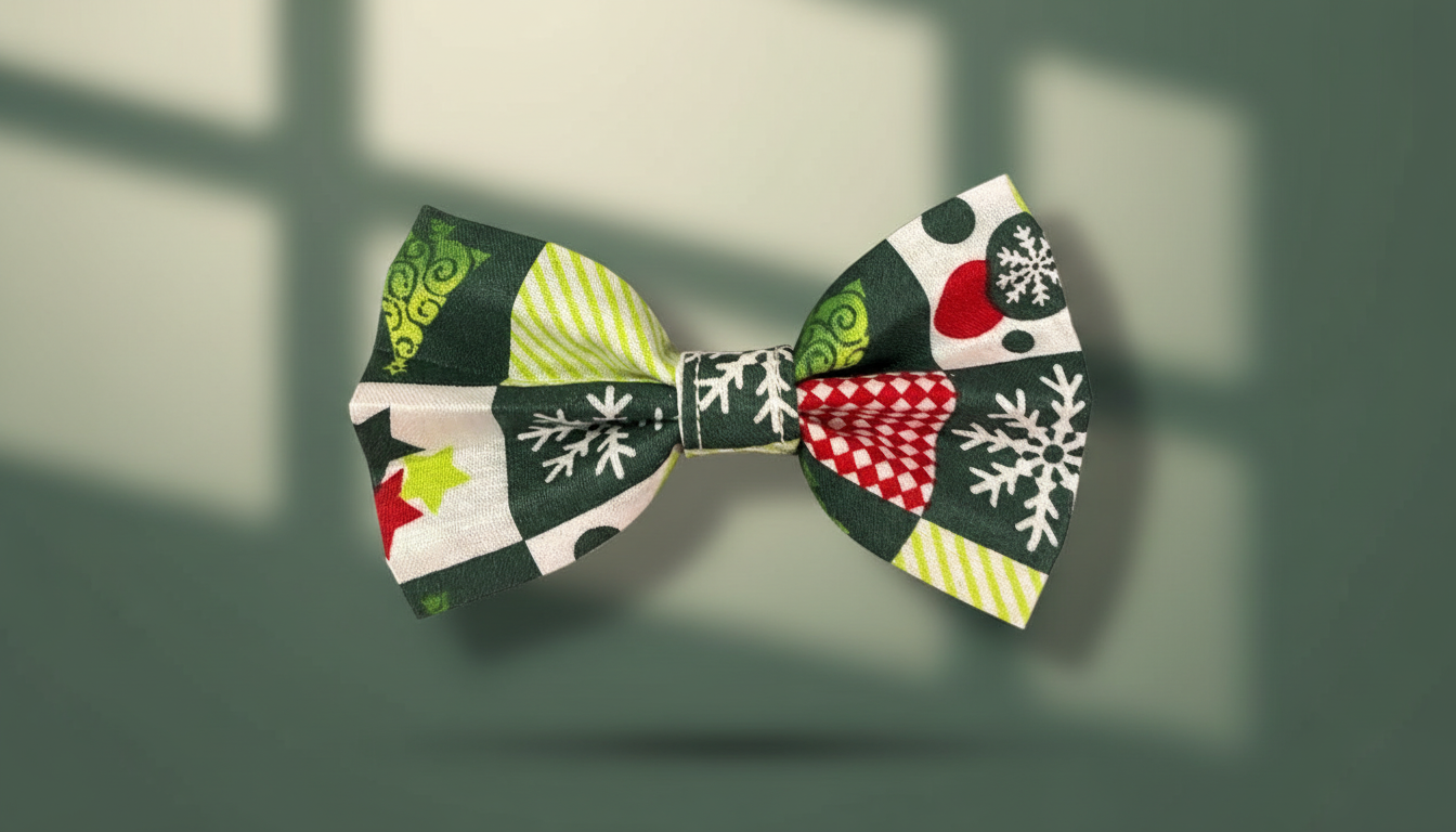 Christmas Bow Tie Product Photography