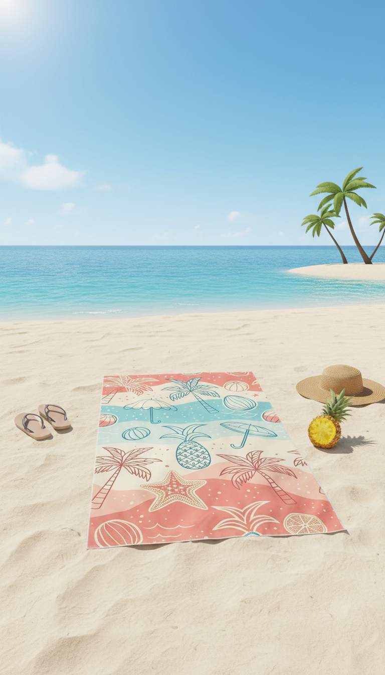 Beach Towel Summer Seaside Product Photography