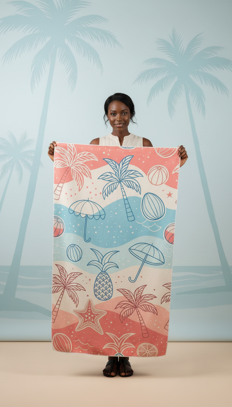 Beach Towel Pattern Product Lifestyle Photography
