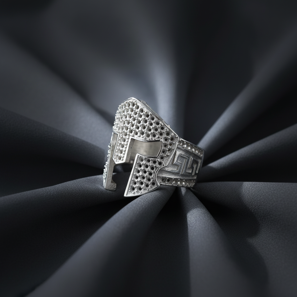 Spartan Helmet Ring Silver