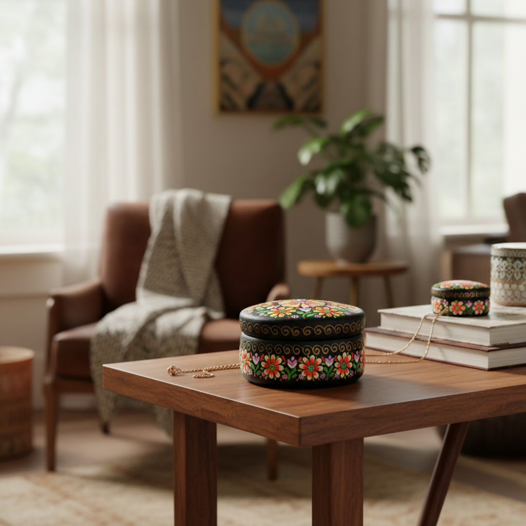 Floral Trinket Box Product Photography